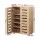 Artiss Alster 5-Tier Shoe Rack Cabinet for 20 Pairs - Pine/White, Adjustable Shelves, Ventilated Doors, 60x33.5x