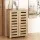 Artiss Alster 5-Tier Shoe Rack Cabinet for 20 Pairs - Pine/White, Adjustable Shelves, Ventilated Doors, 60x33.5x