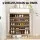 Artiss Pine & White Shoe Rack Cabinet for 20 Pairs, 5 Tiers, 2 Drawers, Soft-Close, Anti-Tip, 80x32x