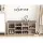 Artiss 2-in-1 Pine Shoe Rack Cabinet with Fabric Seat, 10 Compartments, 120kg Capacity, 102x30x48cm, Easy Assembly