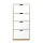 Artiss 4-Tier Shoe Rack Cabinet, White, Holds 60 Pairs - Durable Particle Board, Adjustable Shelves, Modern Design