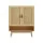 Artiss 5-Tier Rattan Shoe Rack Cabinet - Stylish Storage for 20 Pairs, Durable Particle Board, 80x35x98cm, Easy Assembly