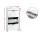 Artiss Shoe Rack Cabinet 24 Pairs White Luna, High Gloss Front, Adjustable Shelves, 3 Compartments, Top Drawer, 126cm
