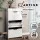Artiss Shoe Rack Cabinet 24 Pairs White Luna, High Gloss Front, Adjustable Shelves, 3 Compartments, Top Drawer, 126cm