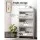 Artiss Shoe Rack Cabinet 24 Pairs White Luna, High Gloss Front, Adjustable Shelves, 3 Compartments, Top Drawer, 126cm