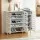 Artiss White Shoe Rack Cabinet: 5-Tier, 30 Pairs, Adjustable Shelves, Ventilated Doors, 114x33x97cm, Melamine Finish