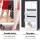 Artiss White Mirror Shoe Cabinet for 60 Pairs, Melamine Particle Board, 4 Compartments, Full-Length Mirror, 63x30x160cm