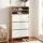 Artiss 8-Tier Narrow Shoe Cabinet White and Pine 80 x 35 x 154 cm Slim Hallway Storage Unit 4 Flip Doors