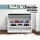 Artiss White Shoe Rack Cabinet Bench - 15 Pair Storage, PU Leather Seat, Adjustable Shelves, 120kg Capacity, 63x30x48cm