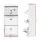 Artiss White 3-Tier Shoe Rack Cabinet – Stores 18 Pairs, Adjustable Shelves, Premium E1 MDF, 53.5x24x117.5cm
