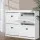 Artiss 4-Tier Shoe Rack Cabinet, White E1 MDF, Adjustable Shelves for 16 Pairs, Elegant Retro Handles, 105x24x82.5cm