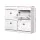 Artiss 4-Tier Shoe Rack Cabinet, White E1 MDF, Adjustable Shelves for 16 Pairs, Elegant Retro Handles, 105x24x82.5cm