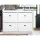 Artiss 4-Tier Shoe Rack Cabinet, White E1 MDF, Adjustable Shelves for 16 Pairs, Elegant Retro Handles, 105x24x82.5cm