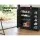 Artiss Black Clair Shoe Rack Cabinet - 21 Pairs - Adjustable Shelves, Contemporary Design, 80x30x90cm, Paper Finish