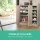 Artiss Shoe Rack Cabinet for 21 Pairs, Adjustable Shelves, Pine Clair, Silver Handles, 80x30x90cm, Contemporary Design