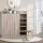 Artiss Shoe Rack Cabinet for 21 Pairs, Adjustable Shelves, Pine Clair, Silver Handles, 80x30x90cm, Contemporary Design