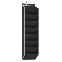 Artiss 8-Tier Over Door Shoe Organiser with 15kg Capacity Black and White