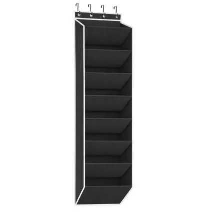 Artiss 8-Tier Over Door Shoe Organiser with 15kg Capacity Black and White