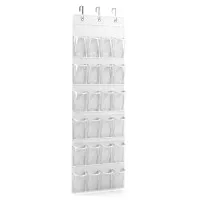Artiss Over Door Shoe Organiser 24 Pockets 6 Tiers White