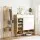 Artiss White Pine 2-Piece Entryway Storage Set Shoe Cabinet and Bamboo Clothes Rack 120cm Cabinet 30 Pairs