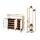 Artiss White Pine 2-Piece Entryway Storage Set Shoe Cabinet and Bamboo Clothes Rack 120cm Cabinet 30 Pairs