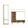 Artiss White Pine 2-Piece Entryway Storage Set Shoe Cabinet and Bamboo Clothes Rack 120cm Cabinet 30 Pairs