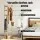 Artiss White Pine 2-Piece Entryway Storage Set Shoe Cabinet and Bamboo Clothes Rack 120cm Cabinet 30 Pairs