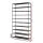 Artiss 10-Tier Stackable Shoe Rack Cabinet, Black Metal Frame, Holds 50 Pairs, Removable Panels, Tool-Free Assembly
