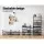 Artiss DIY Shoe Rack Cabinet, Stackable 4-Tier, 12 Pairs, Black, Metal Frame, Tool-Free Assembly, 55x28x73cm, Non