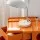 ArtissIn Storage Trolley Bedside Table, PP Material, Orange, 41x43.5x73.5cm, 5-Tier Boby Replica with Wheels
