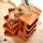 ArtissIn Storage Trolley Bedside Table, PP Material, Orange, 41x43.5x73.5cm, 5-Tier Boby Replica with Wheels