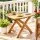 Gardeon HDPE Outdoor Side Table 150kg Natural Rectangular Patio Garden Furniture with Curved Edges Indoor Use