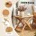 Gardeon HDPE Outdoor Side Table 150kg Natural Rectangular Patio Garden Furniture with Curved Edges Indoor Use