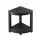 Gardeon Corner Shower Stool Side Table HDPE Bathroom Bench with Storage Shelf 150kg Capacity Black Adjustable Feet