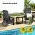 Gardeon Corner Shower Stool Side Table HDPE Bathroom Bench with Storage Shelf 150kg Capacity Black Adjustable Feet