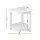 Gardeon Corner Shower Stool Side Table HDPE Bathroom Bench Seat with Storage 150kg Capacity Compact Waterproof