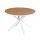 Gardeon 108cm Round Outdoor Dining Table WPC Teak Look Slatted Top Aluminium X Base Seats 4-6 People