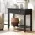 Artiss 80cm Console Table with Two Drawers Open Shelf Black Minimalist Storage Furniture