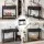 Artiss 80cm Console Table with Two Drawers Open Shelf Black Minimalist Storage Furniture