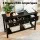 Artiss Console Table 100cm with 3 Drawers Open Shelf Vintage Handles Black for Hallways Living Rooms and Offices