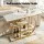 Artiss Console Table 105cm Marble Effect Top White Gold 4-Tier Open Shelving Metal Frame Slim Design