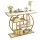 Artiss Console Table 105cm Marble Effect Top White Gold 4-Tier Open Shelving Metal Frame Slim Design