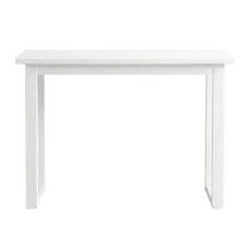 Artiss 110CM White Console Table – Minimalist Design, Wood Grain Surface, Ski-Leg Structure, Anti-Topple Safety