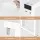 Artiss 110CM White Console Table – Minimalist Design, Wood Grain Surface, Ski-Leg Structure, Anti-Topple Safety