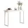 Artiss 110CM White Console Table – Minimalist Design, Wood Grain Surface, Ski-Leg Structure, Anti-Topple Safety
