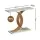 Artiss White & Gold Marble Effect Console Table - 100cm Elegant MDF Top with Sturdy Metal Base, Anti-Slip Design