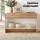 Artiss 120cm Pine Console Table with Two Drawers Open Shelf Curved Edges 60kg Capacity Rustic Finish