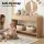 Artiss 120cm Pine Console Table with Two Drawers Open Shelf Curved Edges 60kg Capacity Rustic Finish