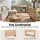 Artiss 120cm Pine Console Table with Two Drawers Open Shelf Curved Edges 60kg Capacity Rustic Finish