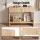 Artiss 2-Drawer Console Table 100cm Scalloped Entryway Table with Rounded Corners and Open Shelf Wood
